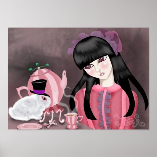 Teaparty Bunny Poster (Voorkant)