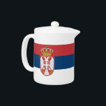 Teapot avec drapeau de Serbie<br><div class="desc">Ajoutez une touche de fierté serbe à votre tea time avec cette élégante théière arborant le drapeau de la Serbie ! Conçu pour la fonction et la fierté nationale, cette théière élégante présente les couleurs vives et l'emblème du drapeau serbe, ce qui en fait un complément significatif et attrayant à...</div>