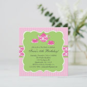 Teapot Birthday Party Invitation Kaart (Staand voorkant)