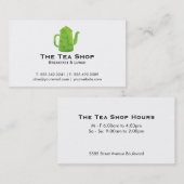 Teapot | Bladeren Visitekaartje (Voorkant / Achterkant)