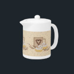 Teapot cannelle à rouleaux<br><div class="desc">Cette théière à rouleaux de cannelle présente mon art dessiné à la souris. Cette théière de 11 onces fait une merveilleuse idée cadeau!</div>