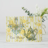 teapot chandelier  tea party kaart (Staand voorkant)