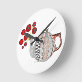 Teapot Clock Ronde Klok (Hoek)