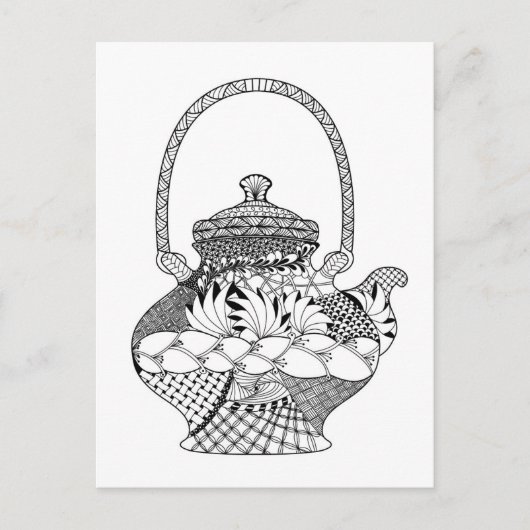 Teapot Doodle Briefkaart (Voorkant)