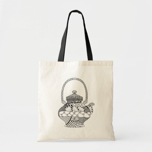 Teapot Doodle Tote Bag (Voorkant)