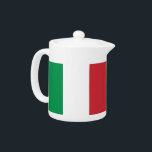 Teapot drapeau italien<br><div class="desc">Élégante théière avec Drapeau de l'Italie. Ce produit est personnalisable.</div>