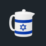 Teapot du drapeau israélien<br><div class="desc">Améliorez votre expérience de thé avec notre exquise théière avec le drapeau d'Israël! Cette théière magnifiquement artisanale est plus qu’une simple cuisine essentielle, elle est un hommage au riche patrimoine culturel d’Israël. Le design saisissant met en valeur l'emblématique drapeau israélien, ce qui en fait un moyen unique et significatif de...</div>