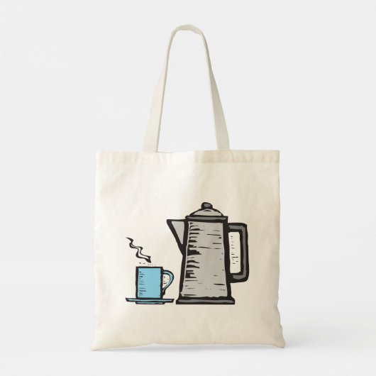 Teapot en Cup Tote Bag (Achterkant)
