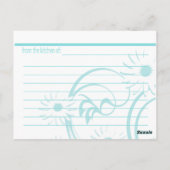 Teapot en Daisies Recept Kaart (Achterkant)