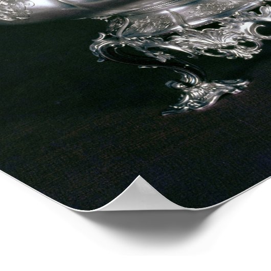 Teapot en ketel met lampvoet en brander poster (Hoek)