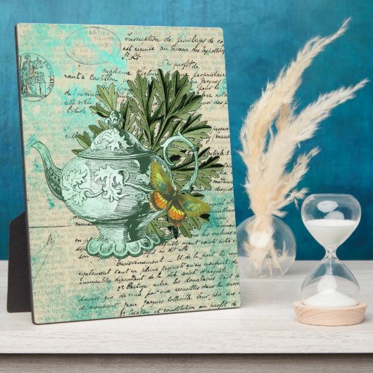  Teapot & Ephemera Collage Fotoplaat (Zijkant)