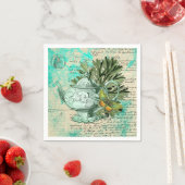  Teapot & Ephemera Collage Servet (Insitu)