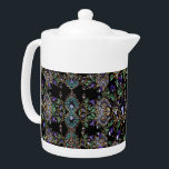 Teapot floral Gemstone<br><div class="desc">Belle théière florale en pierre de taille</div>