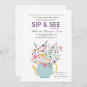 Teapot Invitation Kaart (Voorkant / Achterkant)