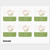 Teapot Lemongrass Étiquette de thé (Feuille)