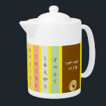 Teapot - Les huit semaines du grand carême<br><div class="desc">Embrassez le voyage spirituel des Huit Semaines du Grand Carême avec cette théière magnifiquement conçue. Ornée de rayures vibrantes et colorées et d'un authentique script amharique, chaque section représente une semaine du Grand Carême, reflétant les thèmes de la foi et de la réflexion. Le design est complété par un verset...</div>