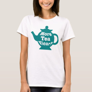 Teapot, nog meer thee Vicar? - Blauwgroen en wit T-shirt