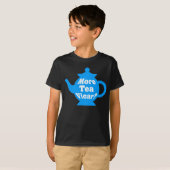 Teapot, nog meer thee Vicar? - Mid Blue en White T-shirt (Voorkant volledig)