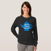 Teapot, nog meer thee Vicar? - Mid Blue en White T-shirt (Voorkant volledig)