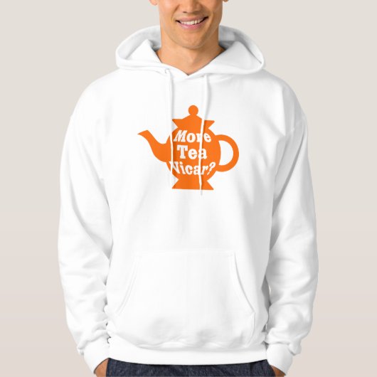 Teapot, nog meer thee Vicar? - Oranje en wit Hoodie (Voorkant)