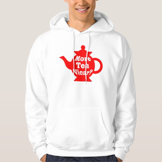 Teapot, nog meer thee Vicar? - Rood en wit Hoodie (Voorkant)