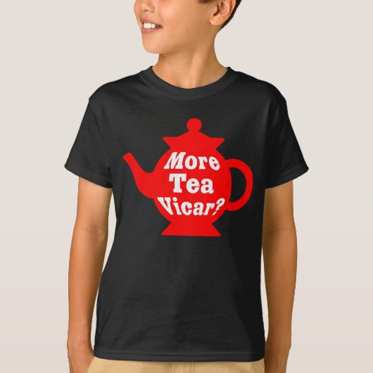 Teapot, nog meer thee Vicar? - Rood en wit T-shirt (Voorkant)