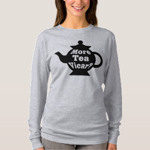 Teapot, nog meer thee Vicar? - Zwart-wit T-shirt