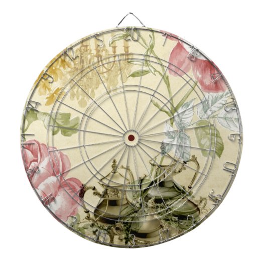 Teapot Paris Tea Party Dartbord (Voorkant)