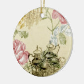 Teapot Paris Tea Party Keramisch Ornament (Links)