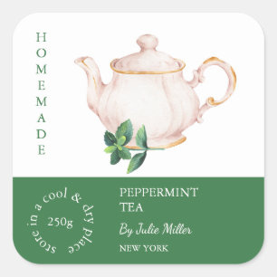 Teapot Peppermenthe Étiquette de thé