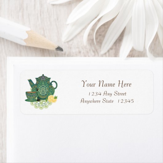 Teapot Return Address Labels (Insitu)