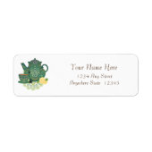 Teapot Return Address Labels (Voorkant)