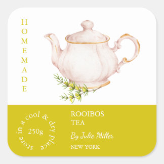 Teapot Rooibos Tea Label
