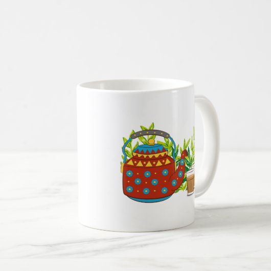 Teapot rustique mignonne Mug moderne tendance (Devant droit)