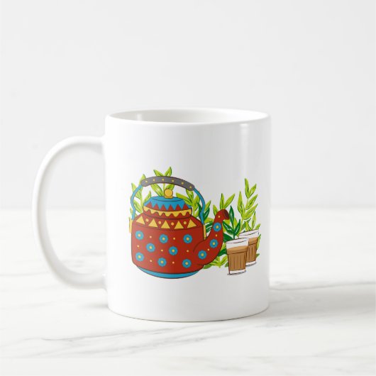 Teapot rustique mignonne Mug moderne tendance (Gauche)