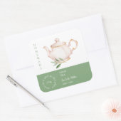 Teapot Sage Tea Étiquette (Enveloppe)