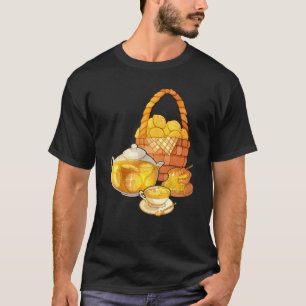 Teapot Teacup Lemon Basket Honey Tea Time T-shirt