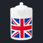Teapot Union Jack britannique<br><div class="desc">Ce design est inclus dans le Royal in London Fashion Collection. Les produits de cette ligne peuvent présenter diverses cultures britanniques. Le drapeau Union Jack est présenté. Pour plus de produits thématiques,  veuillez consulter Nos autres villes de mode. Chaque ville possède une gamme d'objets élégants à l'aspect distinct.</div>