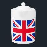 Teapot Union Jack britannique<br><div class="desc">Ce design est inclus dans le Royal in London Fashion Collection. Les produits de cette ligne peuvent présenter diverses cultures britanniques. Le drapeau Union Jack est présenté. Pour plus de produits thématiques, veuillez consulter Nos autres villes de mode. Chaque ville possède une gamme d'objets élégants à l'aspect distinct.</div>