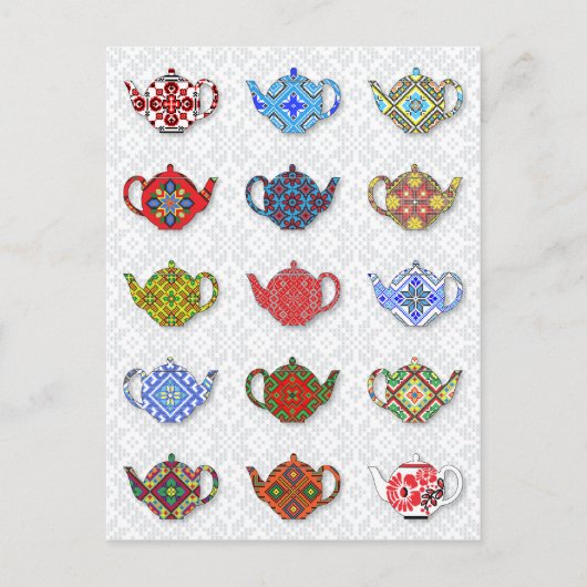 Teapots Briefkaart (Voorkant)