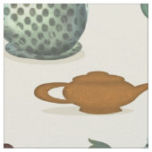 Teapots - des pots de thé peints sur tissu (Fermer)