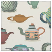 Teapots - des pots de thé peints sur tissu (Échantillon)
