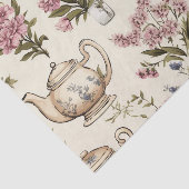 Teapots en Flowers Tissuepapier (Detail)