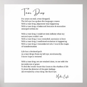 Tear Drop Awakening Third Eye gedicht poster kunst