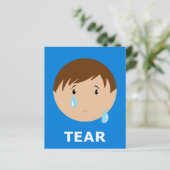TEAR Flashcard voor Initiaal T 1 Lettergreep Woord (Staand voorkant)