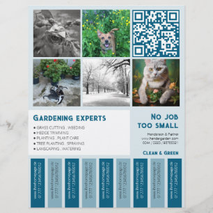 Tear Off Flyer vierkante afbeeldingen Tuinieren