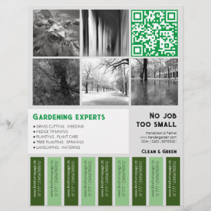 Tear Off Flyer vierkante afbeeldingen Tuinieren
