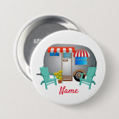 Teardrop Caravan Camper Thunder_Cove Ronde Button 7,6 Cm (Voorkant /achterkant)