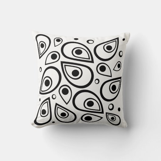 Teardrop Pattern Cushion – Zachte stijl met een Fl Kussen (Voorkant)