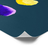 Teardruppels waterverf kleurige whimsical poster (Hoek)